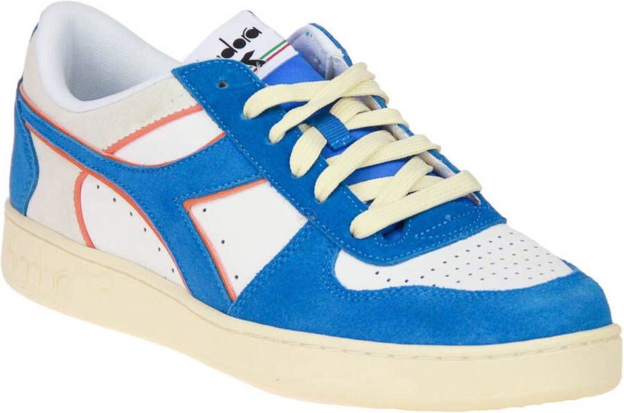 Diadora Sneakers Magic Basketball Laag Suède Leer Koningin Wit Streetwear Volwassen