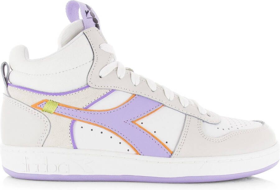 Diadora Magic Basket Demi Label Woman Hoge sneakers Leren Sneaker Dames Wit - Foto 6