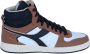 Retro Sneaker bruin Tinten Magic Basket Mid Earth Hoge sneakers Leren Sneaker Bruin - Thumbnail 2