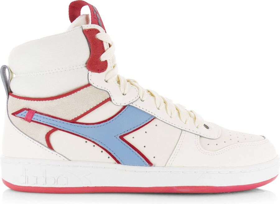 Diadora Magic Basket Mid Label Woman Hoge sneakers Leren Sneaker Dames Wit - Foto 2