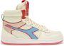 Diadora Magic Basket Mid Label Woman Hoge sneakers Leren Sneaker Dames Wit - Thumbnail 2
