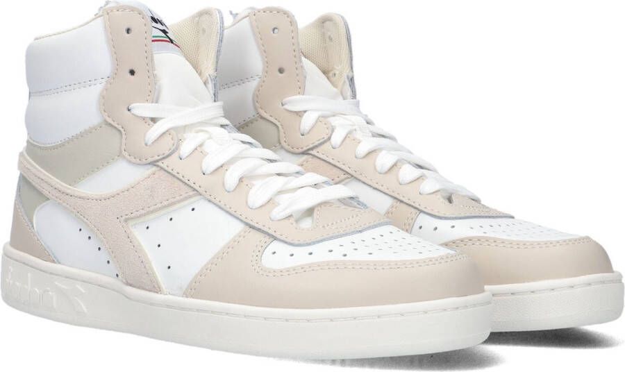 Retro Sneaker Magic Basket Mid Woman Hoge sneakers Leren Sneaker Dames Wit - Foto 2