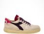 Diadora Mi Basket Low Arctic beige leren sportschoenen - Thumbnail 1