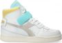 Diadora Mi Basket Mid Icona Wn Hoge sneakers Leren Sneaker Dames Wit - Thumbnail 3