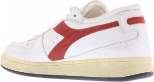 Diadora Heritage mi basket row cut sneakers wit c7114 white-garnet leer 42 5 (8+)