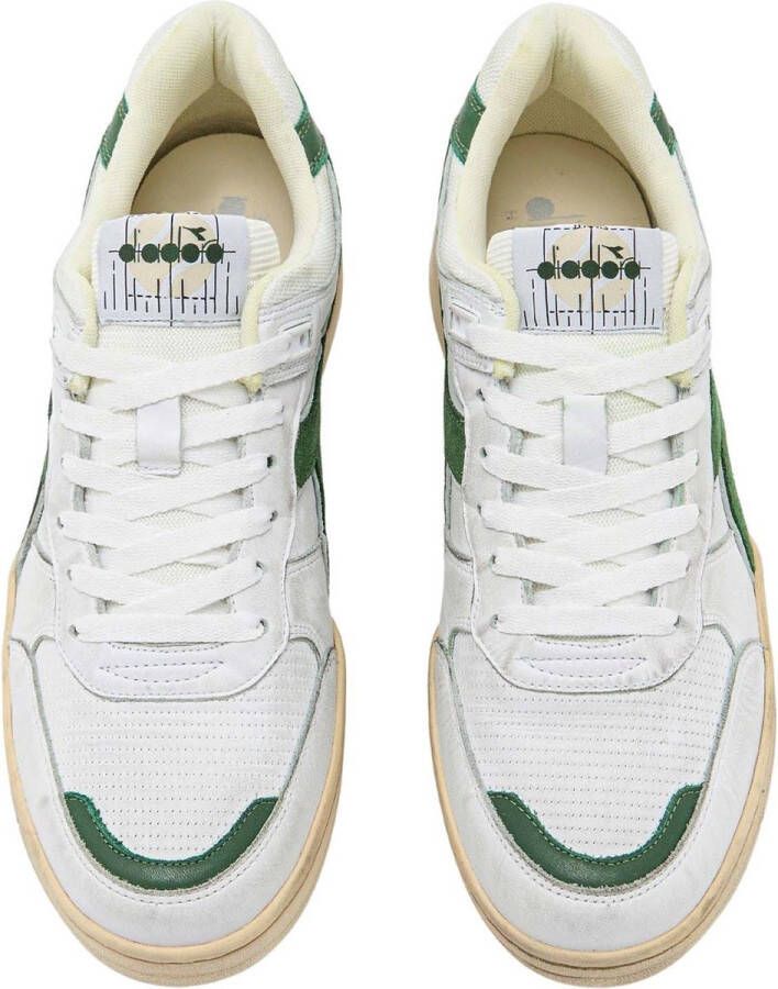 DIADORA Lage Sneakers Heren Led Combi Sneaker Maat: 40 Materiaal: Leer Kleur: Groen