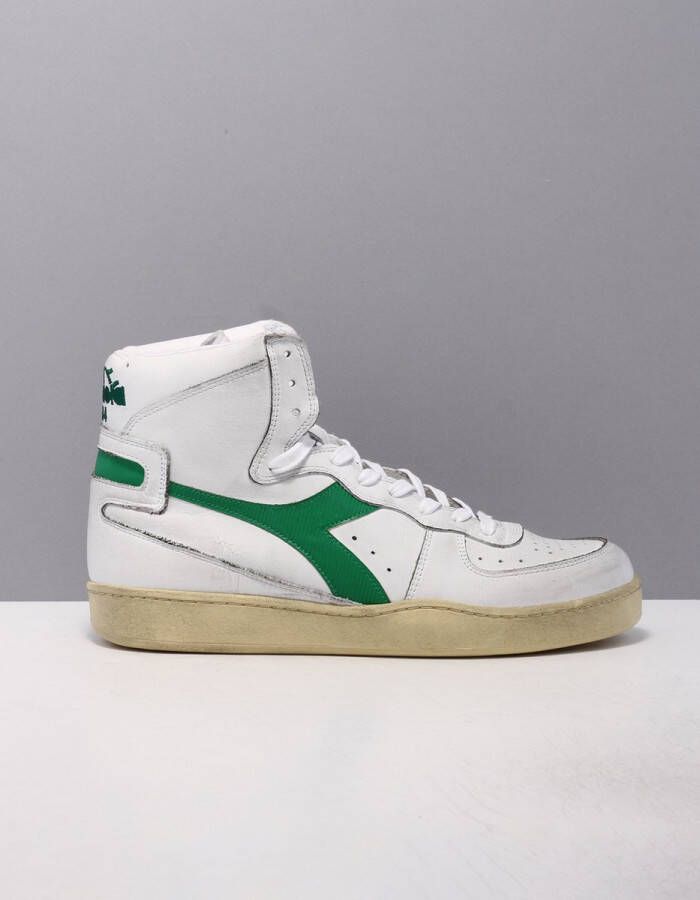 Diadora Heritage mi basket used sneakers wit 201.158569 c6834 white verdant leer 43 5(9+ )