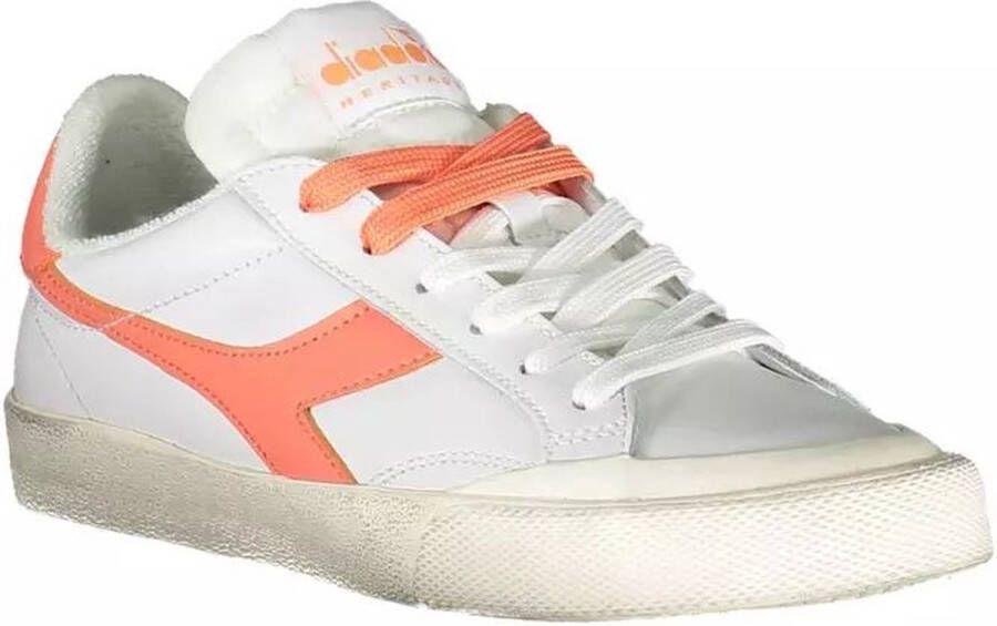 Diadora Sneaker Van Witte Stof Met Contrasterend Detail