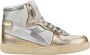 Diadora Sneakers Dames Hoge sneakers Damesschoenen Leer M basket metallic Goud - Thumbnail 1