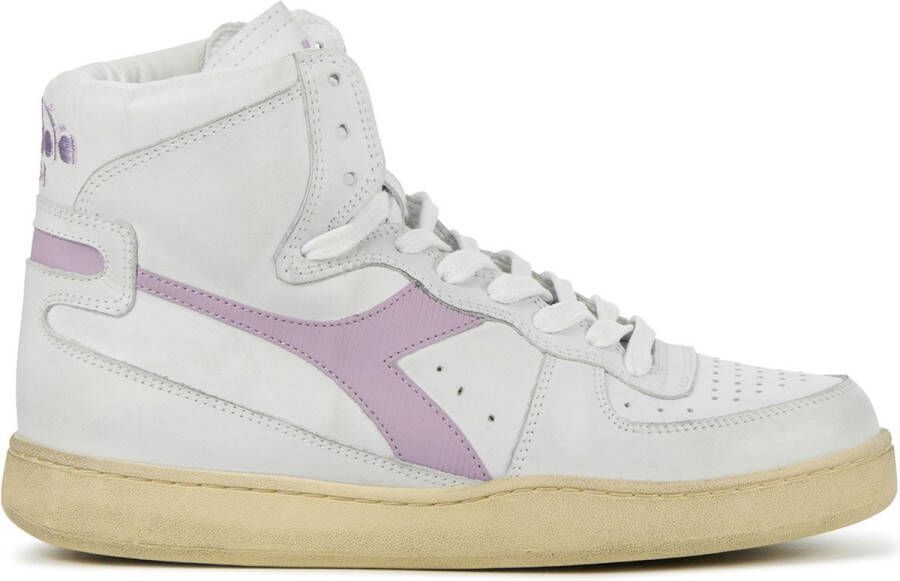 Diadora Sneakers Dames Hoge sneakers Damesschoenen Leer Mi basket used Lila