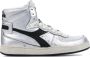 DIADORA Hoge Sneakers Dames Mi Basket Used Z Maat: 36 Materiaal: Leer Kleur: Zilver - Thumbnail 1