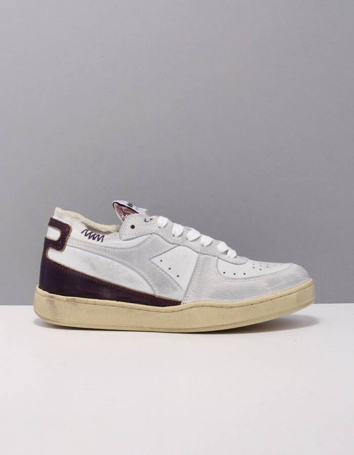 Diadora Sneakers Dames Lage sneakers Damesschoenen Leer Mi basket rc glit Wit combi