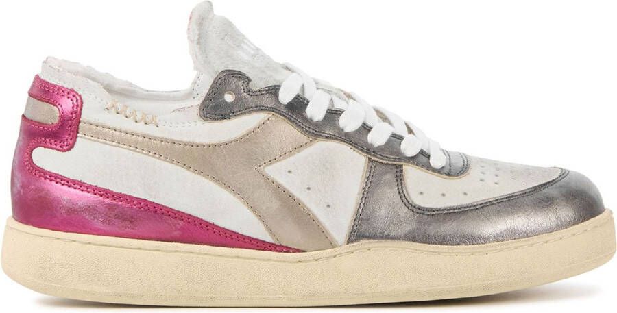 Diadora Sneakers Dames Lage sneakers Damesschoenen Leer Mi met bas rowc Fucshia combi