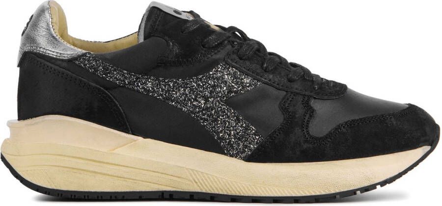 Diadora Sneakers Dames Lage sneakers Damesschoenen Canvas Venus glit dirty Glitter Zwart - Foto 2