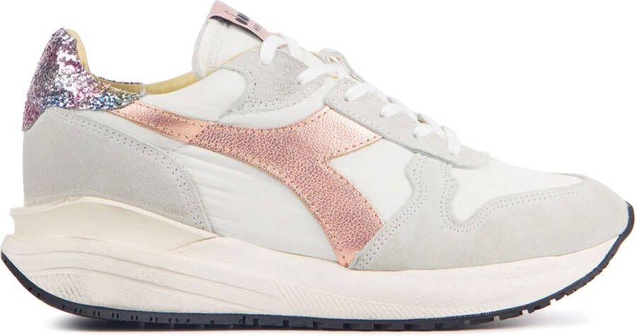 Diadora Sneakers Dames Lage sneakers Damesschoenen Canvas Venus iris dirty Glitter Wit combi