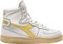 Diadora Witte Leren Hoge Sneakers Retro Design White Heren - Thumbnail 1