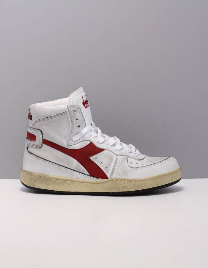 Diadora Heritage Mi Basket Used White Garnet Sneakers hoge-sneakers