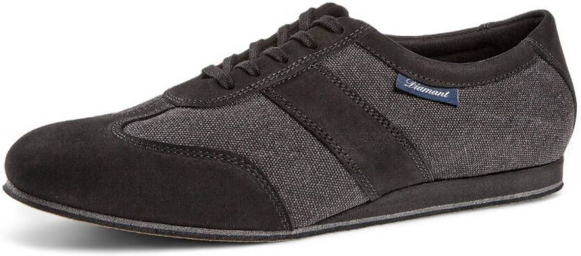 Diamant Brede Pasvorm Danssneakers 123 425 563 Grijs Textiel Zwart Suède hak Casual heren dansschoenen Suede zool Salsa Bachata Latin Zwart Grijs