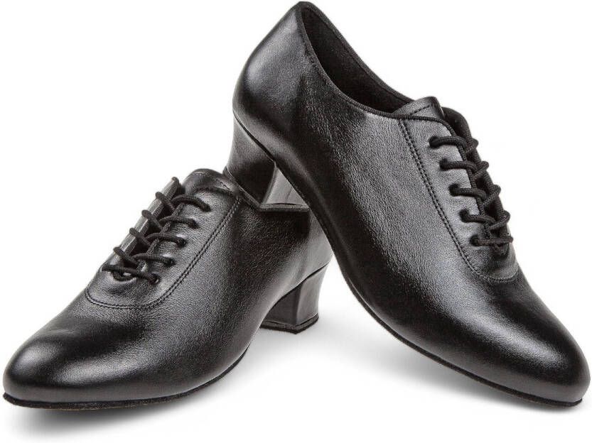 Diamant Dansschoenen 093 034 A Dames Trainers Soepel leer Binnenkant antibacterieel microfiber Brede stabiele hak Comfortabele voetbed Suede zool Latin Ballroom Tango Zwart
