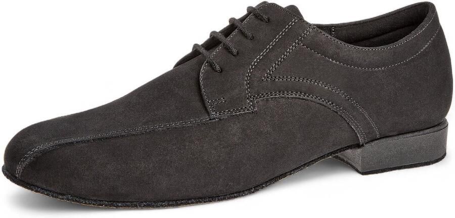Diamant 094 025 448 Dansschoen voor heren Zwart Nubuck Brede pasvorm H Schokabsorberend kussen in de hiel Extra comfort tijdens het dansen Flexibele zwarte suède zool Stijldansen Ballroom Tango Zwart