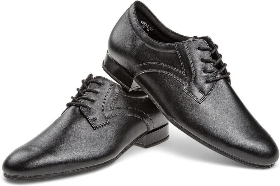 Diamant Heren Dansschoenen 085 075 028 V Brede Pasvorm Zwart Leer VarioSpin Zool hak Geschikt voor dansen op dansvloeren Dansen binnen en buiten Latin Ballroom Tango Salsa Kizomba Bachata Zwart