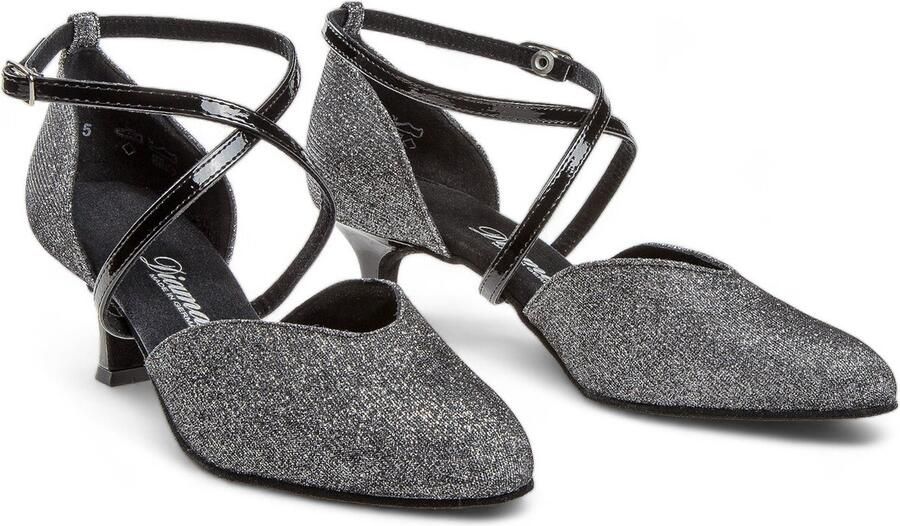 Diamant Latin schoen voor Dames 141 077 464 Flare hak drukknoop sluiting Salsa Bachata Latin Social Goud