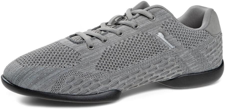 Dia t Salsa danssneaker TUNE 213 503 398 Gesplitste zool Twee draaipunten Lichtgewicht ade d mesh Zachte voetbed Flexibele Unisex danssneakers Dansen binnen & buiten Latin Bachata Zouk Grijs
