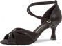 Diamant Salsaschoenen Open Neus 141-087-084 – Dames Dansschoenen Zwart Suède – 6 5 cm Hak – - Thumbnail 1