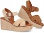 Digo Dames Sandalen met Platform en Gelzool Camel Suède Comfort & Stijl Made in Spain - Thumbnail 2