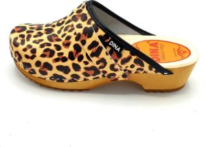 DINA klompen zweedse muilen animal print