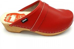 DINA klompen zweedse muilen rood