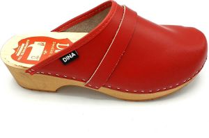 DINA klompen zweedse muilen Rood