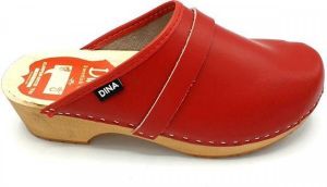 DINA klompen zweedse muilen Rood