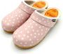 DINA dames klompen zweedse muilen roze met witte stip - Thumbnail 1