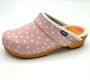 DINA dames klompen zweedse muilen roze met witte stip - Thumbnail 7