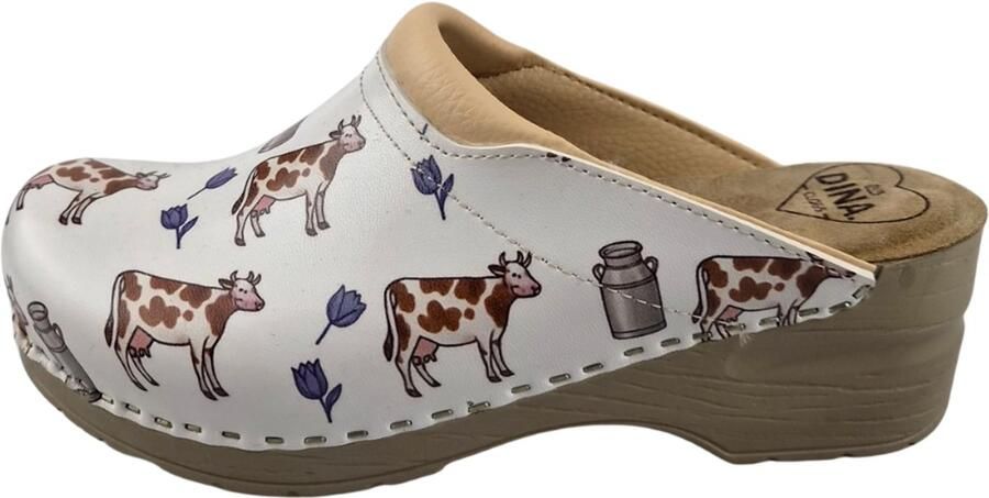 DINA Medische klompen bruine koe tulp kan