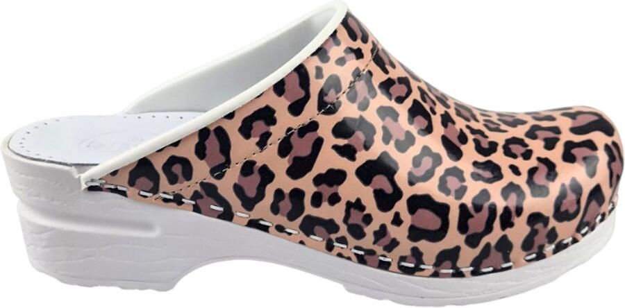 DINA Medische klompen Leopard skin