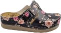 DINA Medische klompen Werkklompen Zorgklompen PU klompen Ziekenhuis klompen Dames klompen Black Rose - Zwart