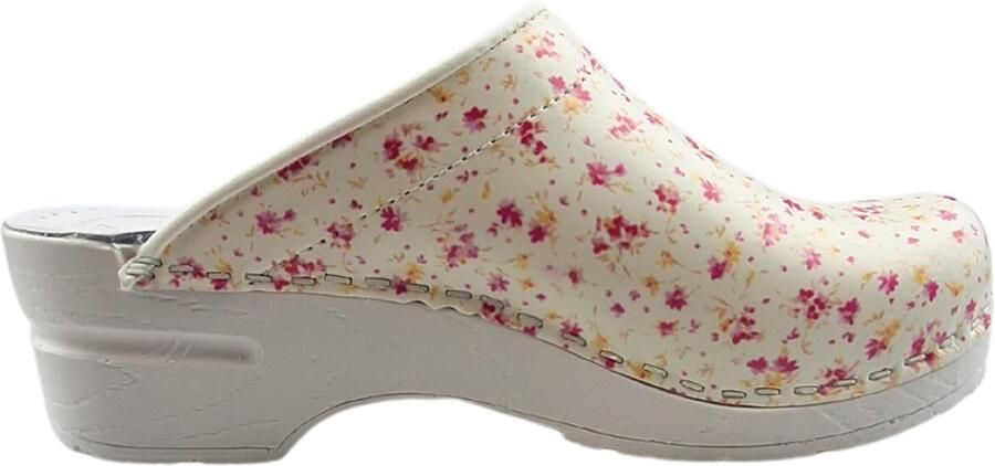 DINA Medische klompen werkklompen PU Clogs roze bloemetjes - Foto 1