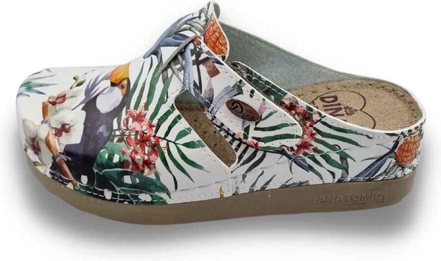 DINA Medische klompen Werkklompen Zorgklompen Kunststof zool en medisch voetbed klompen Tropical clogs lijk gezellig - Foto 5