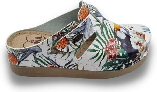 DINA Medische klompen Werkklompen Zorgklompen Kunststof zool en medisch voetbed klompen Tropical clogs lijk gezellig - Foto 7