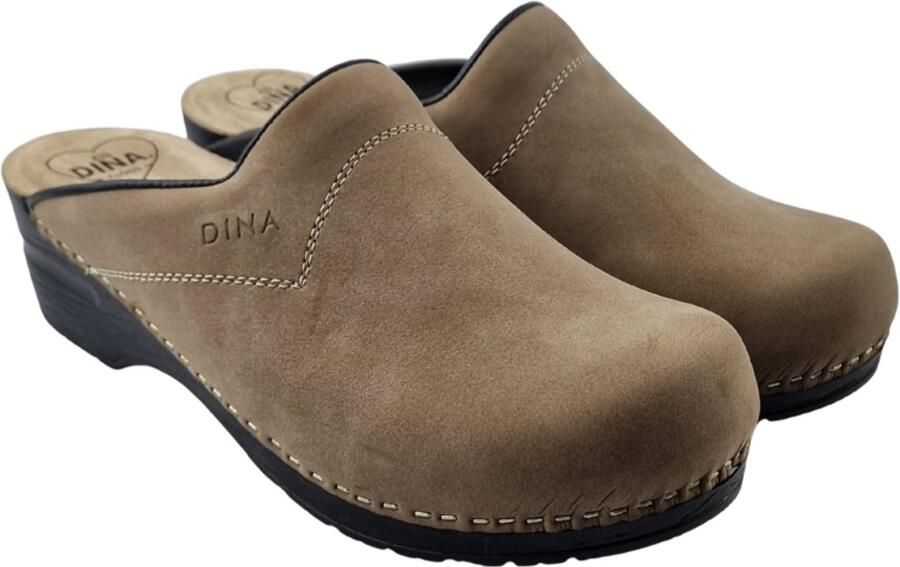 DINA Werkklompen Thuisklompen Dames Capuchino
