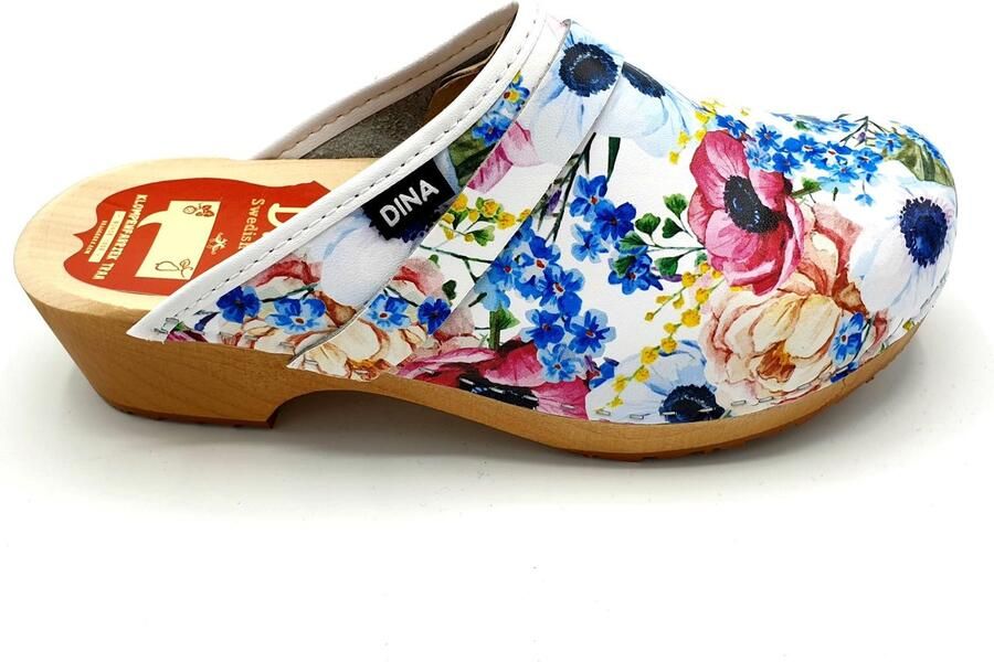 DINA dames klompen zweedse muilen wildflowers