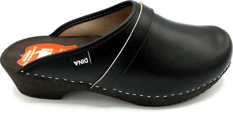 DINA Zweedse klompen Tuinklompen Thuisklompen Unisex klompen Pure Zwart