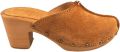 DINA Heels Beige dames clogs suede - Beige