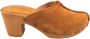 DINA Heels Beige dames clogs suede - Thumbnail 2