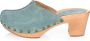 DINA Heels mint groen suede clogs dames clogs op hak - Thumbnail 2