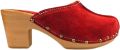 DINA Heels rood dames clogs suede - Rood
