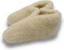 DINA wollen sloffen 100% wol pantoffels -wit hoog model - Thumbnail 1