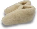 DINA wollen sloffen 100% wol pantoffels -wit hoog model - Wit